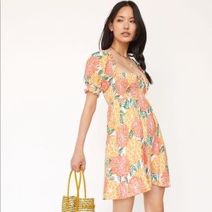 NWT Anthropologie Faithfull Smocked Linen Dress